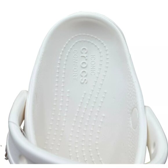 Crocs Women's Baya Midsummer Platform Clog Sandals Size 8 White Jibbitz Jewelry - Picture 14 of 14